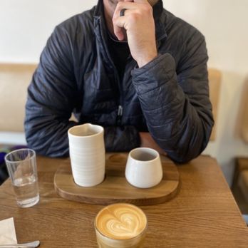 Tim Wendelboe - Black drop coffee and a cafe au lait - Cafes Near Me - Oslo, 03 Tim Wendelboe - Black drop coffee and a cafe au lait - Cafes Near Me - Oslo, 03