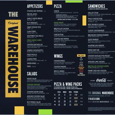 Menu photo 8 The Original Warehouse Buffalo, NY Menu photo 8 The Original Warehouse Buffalo, NY