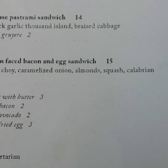Outerlands - lunch menu pt.1 2/10/15 - New American Near Me - San Francisco, California Outerlands - lunch menu pt.1 2/10/15 - New American Near Me - San Francisco, California