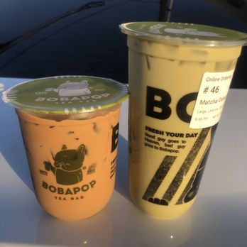 Bobapop Tea Bar - Salted Foam Vietnamese Coffee, Matcha Oolong - Bubble Tea Near Me - Costa Mesa, California