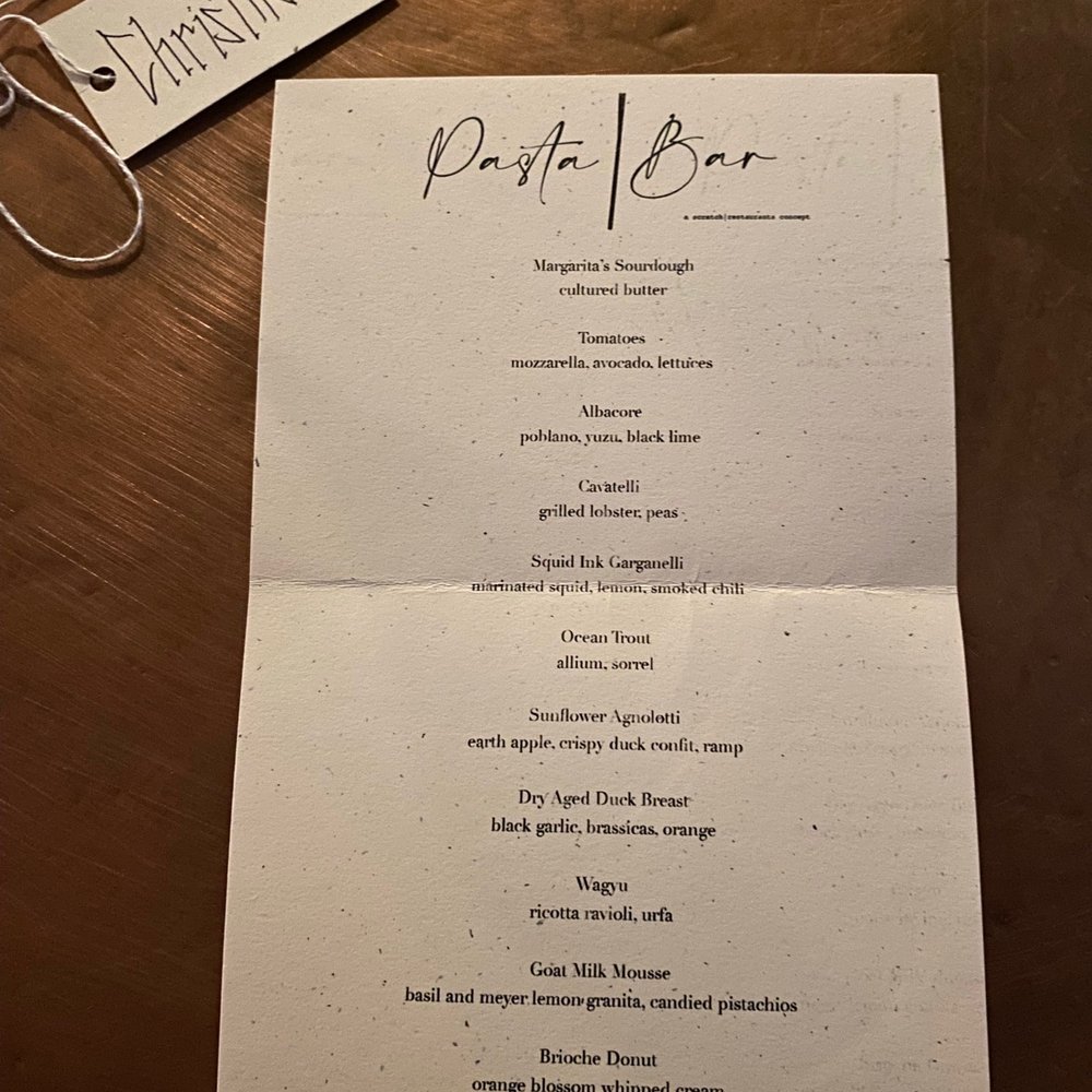Pasta Bar - Menu from that evening! - Italian Near Me - Los Angeles, California Pasta Bar - Menu from that evening! - Italian Near Me - Los Angeles, California