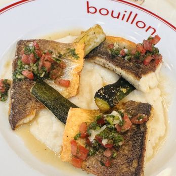 Bouillon MOULIN - Sea bass special - French Near Me - Newport Beach, California