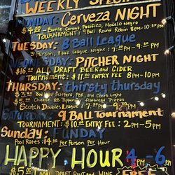 Buffalo Billiards - Weekly specials