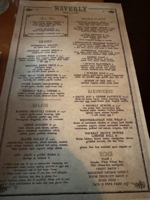 Menu photo 3 Waverly Kitchen & Bar Boston, MA Menu photo 3 Waverly Kitchen & Bar Boston, MA