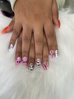 Acrylic Nails - This design was done by our lovely Technician Ivy Acrylic Nails - This design was done by our lovely Technician Ivy