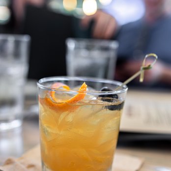 Monkeypod Kitchen - Dad Bod ($17/$13HH) monkeypod single barrel knob creek bourbon,pete's wheat beer syrup, orange bitters - New American Near Me - Lahaina, Hawaii