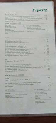 Menu photo 1 Canvas Albury, NSW