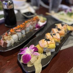 Fin Sushi & Grill - Fancy Salmon Roll & Cowboy Roll