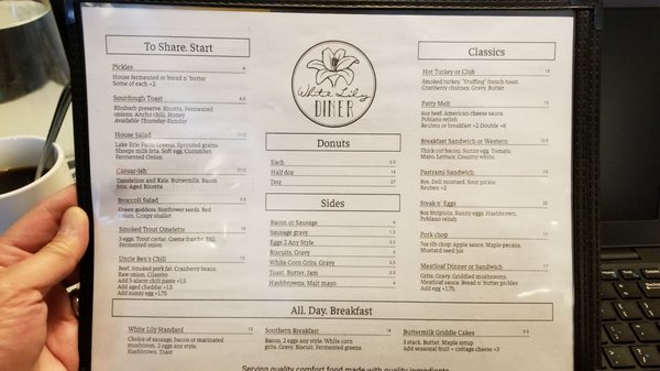 Menu photo 8 White Lily Diner Toronto, ON