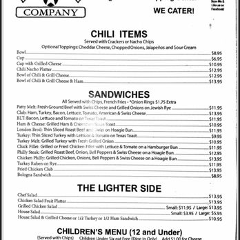 El Paso Chili - Current menu backside as of 3/20/2026 - American Near Me - Montgomery, Alabama