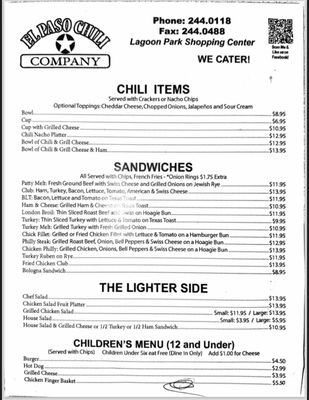 Menu photo 1 El Paso Chili Montgomery, AL