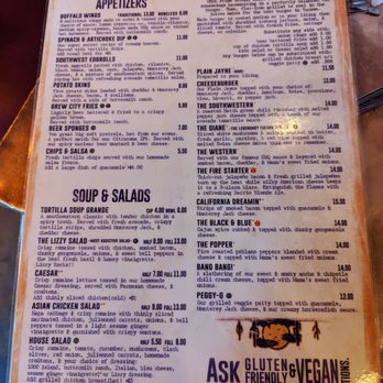 Barrio Brewing - Appys Soup Salad Burgers: Prime ground chuck 7oz, Chix or Veggie. 3-2022 - Breweries Near Me - Tucson, Arizona Barrio Brewing - Appys Soup Salad Burgers: Prime ground chuck 7oz, Chix or Veggie. 3-2022 - Breweries Near Me - Tucson, Arizona