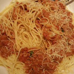 This was really good it was the angel hair pasta with the five cheese marinara