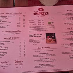 Brauhaus Ernst August - 5-2024 menu