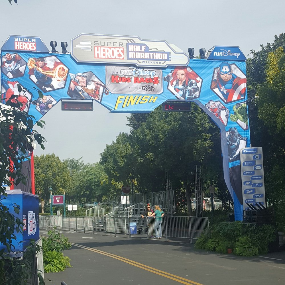 Avengers Super Heroes Half Marathon Weekend - the ending for the kids dash - Races & Competitions Near Me - Anaheim, California