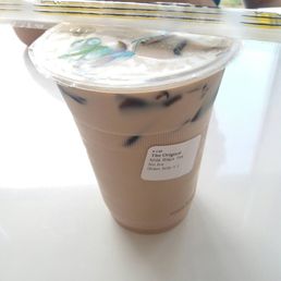 Original milk tea with grass jelly Original milk tea with grass jelly