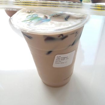 Noon Moment - Original milk tea with grass jelly - Tea Rooms Near Me - Waterloo, Ontario Noon Moment - Original milk tea with grass jelly - Tea Rooms Near Me - Waterloo, Ontario
