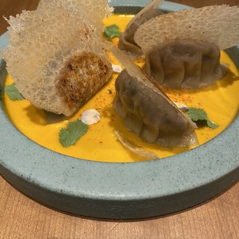 Osaka - Duck dumplings (the only dish I needed to add soy sauce to). - Nikkei Near Me - Santiago, RM