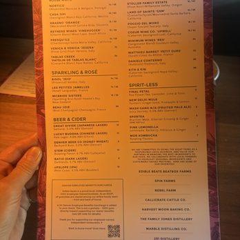 Linger - Drink menu (regular) - Asian Fusion Near Me - Denver, Colorado