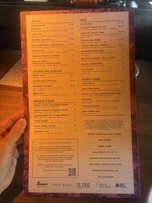 Menu photo 5 Linger Denver, CO