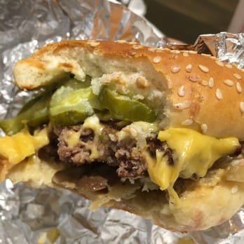 Five Guys - Little (cheese) Burger w/ mushrooms, pickles, fried onions, & little mayo. - Burgers Near Me - King Of Prussia, Pennsylvania Five Guys - Little (cheese) Burger w/ mushrooms, pickles, fried onions, & little mayo. - Burgers Near Me - King Of Prussia, Pennsylvania
