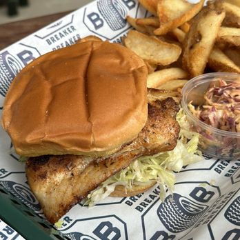 Breaker Breaker - Blackened grouper sandwich - Seafood Near Me - Atlanta, Georgia Breaker Breaker - Blackened grouper sandwich - Seafood Near Me - Atlanta, Georgia