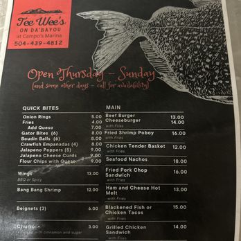 Tee Wee’s On Da’ Bayou - Food Trucks Near Me - Saint Bernard, Louisiana Tee Wee’s On Da’ Bayou - Food Trucks Near Me - Saint Bernard, Louisiana