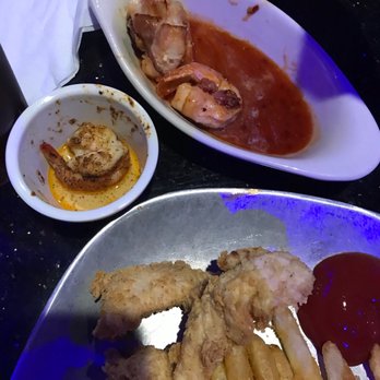 SS Dockside Cafe And Pub - Shrimp trio with added Sweet Pepper Shrimp (some already eaten by time I took pic) - American Near Me - Branson, Missouri