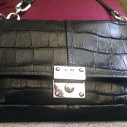 My recently cleaned, dyed, beautiful coach purse