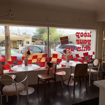 Chin Up Donuts + Coffee - Some seating and cute vibes - Donuts Near Me - Scottsdale, Arizona Chin Up Donuts + Coffee - Some seating and cute vibes - Donuts Near Me - Scottsdale, Arizona