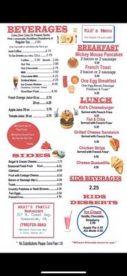 Menu photo 5 Mary's Family Restaurant Oceanside, CA Menu photo 5 Mary's Family Restaurant Oceanside, CA
