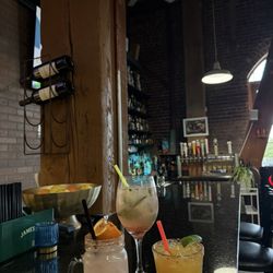 The House of Pita - Paloma (left), Blackberry Mojito & Oaxacan Passion (right)