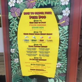 Puka Dog - Outside Menu - Hot Dogs Near Me - Koloa, Hawaii