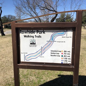 Rawhide Park - Walking Trail Map - Parks Near Me - Farmers Branch, Texas