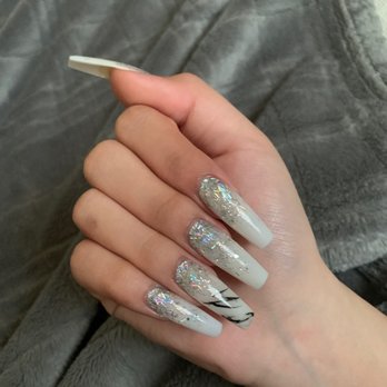 Infinity Nail Spa - Ombre "marble" coffin nails - Nail Salons Near Me - Turlock, California