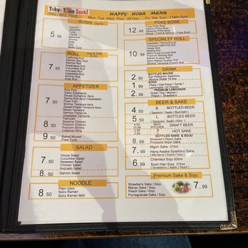 Tokyo Town Sushi - Happy Hour menu... Mon-Thurs ALL DAY!!! - Japanese Near Me - La Mirada, California Tokyo Town Sushi - Happy Hour menu... Mon-Thurs ALL DAY!!! - Japanese Near Me - La Mirada, California