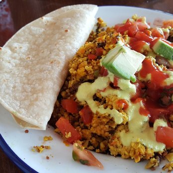 Veg Kitchen + Bar - Scrambled tofu and vegan chorizo. - Vegan Near Me - Sacramento, California Veg Kitchen + Bar - Scrambled tofu and vegan chorizo. - Vegan Near Me - Sacramento, California