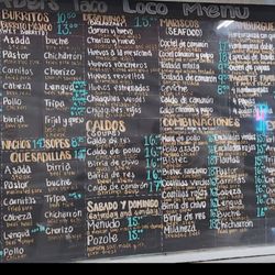 El Taco Loco 5 - Menu April 4th 2026