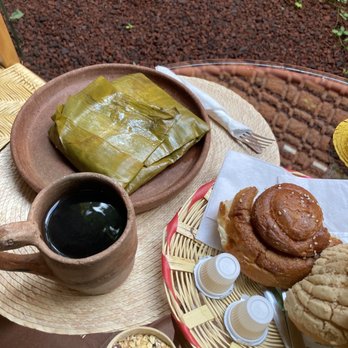 AYOOK Hotel - The best hotel breakfast I've ever had- this morning it was chicken mole tamales with pastries - Hotels Near Me - Oaxaca de Juárez, OAX