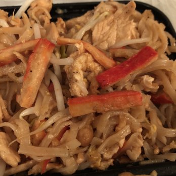 Ruan Thai - "Chicken" Pad Thai. Allegedly. The chicken didn't resemble normal chicken and the Pad Thai tasted bland bland bland! - Thai Near Me - Wheaton, Maryland Ruan Thai - "Chicken" Pad Thai. Allegedly. The chicken didn't resemble normal chicken and the Pad Thai tasted bland bland bland! - Thai Near Me - Wheaton, Maryland