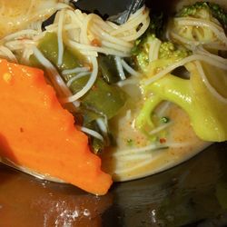 Basil Thai Kitchen - Veggie Miso Broth Soup with hot chili oil