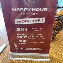 Happy Hour 2-6 PM Deals Happy Hour 2-6 PM Deals