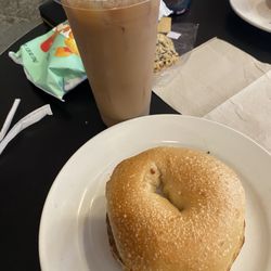 Cake Shop Cafe - Bagel sandwich and coffee