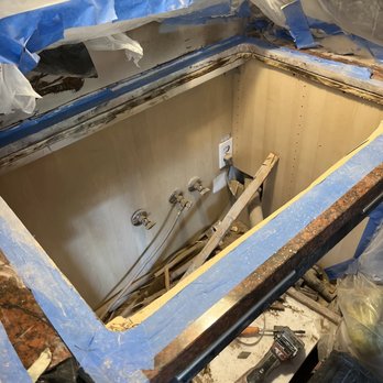 CV Plumbing - Finished cut (all 4 sides had to be recut) for new opening for new drop in sink. - Plumbing Near Me CV Plumbing - Finished cut (all 4 sides had to be recut) for new opening for new drop in sink. - Plumbing Near Me