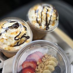 La Parrilla Cafe - Caramel mocha espresso frapuchinos and acai bowl