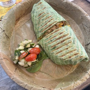 Avocado Theory - Avocado Chicken Philly on spinach wrap! It was good! Although the side salad could be a little larger guys - American Near Me - Tinley Park, Illinois Avocado Theory - Avocado Chicken Philly on spinach wrap! It was good! Although the side salad could be a little larger guys - American Near Me - Tinley Park, Illinois