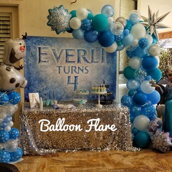 Balloon Flare - Frozen Theme Organic Balloon Garland/Half Arch with Olaf Balloon Column - Balloon Services Near Me Balloon Flare - Frozen Theme Organic Balloon Garland/Half Arch with Olaf Balloon Column - Balloon Services Near Me