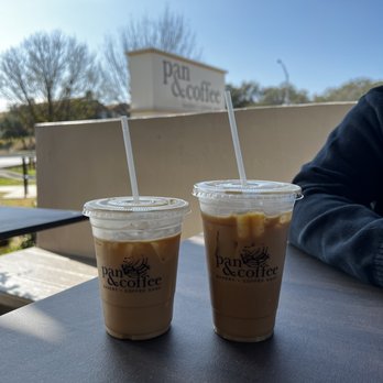 Pan & Coffee - Small Brown Sugar Iced Latte and Medium Concha Iced Latte - Coffee & Tea Near Me - San Antonio, Texas Pan & Coffee - Small Brown Sugar Iced Latte and Medium Concha Iced Latte - Coffee & Tea Near Me - San Antonio, Texas