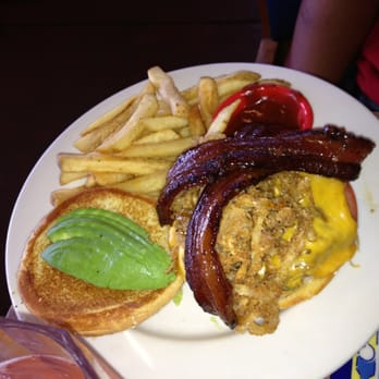 Chili's - Southwestern smokehouse burger: cheddar, applewood smoked thick cut bacon, onion strings, and avocado w/ fries big mouth burger! - Tex-Mex Near Me - Mililani, Hawaii Chili's - Southwestern smokehouse burger: cheddar, applewood smoked thick cut bacon, onion strings, and avocado w/ fries big mouth burger! - Tex-Mex Near Me - Mililani, Hawaii