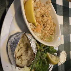 7 Seas Restaurant and Pub - Scrod topped with crabmeat.